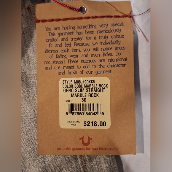 NWT Mens Size 30 True Religion Jeans - Picture 9 of 11